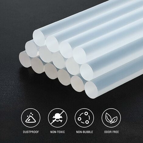 WORKPRO Lot de 100 Bâtons de Colle Chaude, Bâtonnets de Colle Transparents Universels pour Pistolet à Colle Chaude, Idéal pour Bricolage, Artisanat 200 x 11 mm