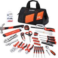 Coffret multi-outils 219 pièces – Outils forgés et polis – Sac durable avec 13 poches – Pour assemblage et réparations précises