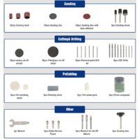 WORKPRO Coffret 276 Accessoires Outils Rotatifs Universels - Polissage, Perçage, Meulage, Sculpture Et Coupe