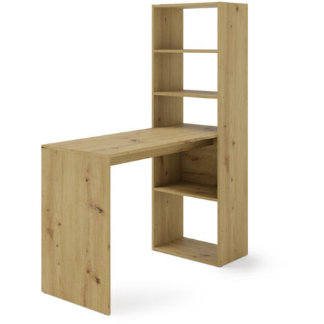 Bureau HARMONY avec bureau d'ordinateur et étagères en chêne artisanal (1/5)