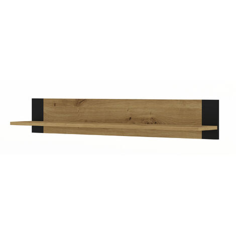 Étagère suspendue MONDI 125 cm chêne artisanal / noir mat (1/5)