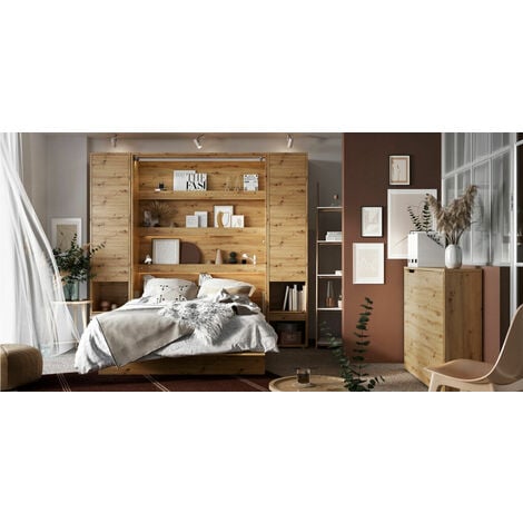 Lenart Lit escamotable BED CONCEPT 12 160x200 vertical chêne artisanal