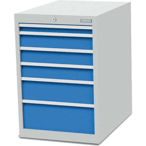 Schubladenschrank Tiefe 736, R 18-24, 6 x Schublade Maße in mm (BxTxH): 555 x 736 x 819 (1/5)