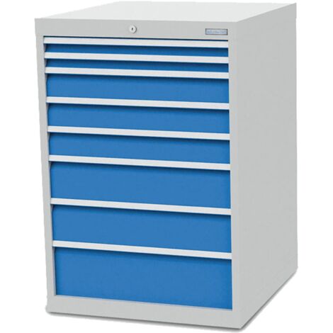 Schubladenschrank Tiefe 736, R 24-24, 8 x Schublade Maße in mm (BxTxH): 705 x 736 x 1019 (1/5)