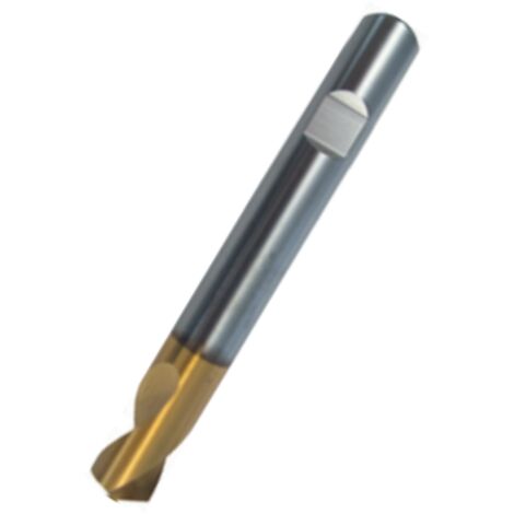 NC-Anbohrer HSS-Co 120 Grad TIN-beschichtet mit Weldonschaft 12,0 mm 170/30 lang