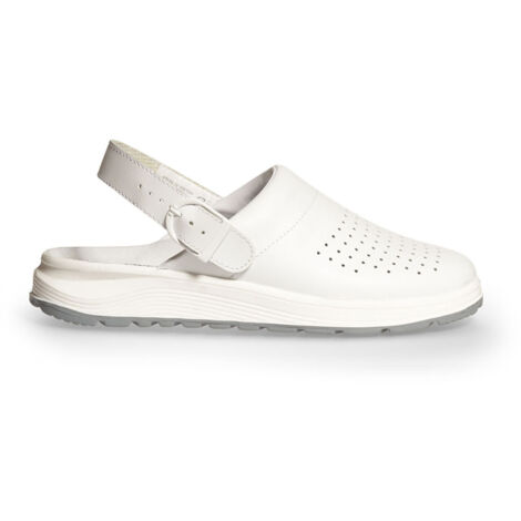 Berufsschuhe Clog 87020 Active Abeba weiß perforiert mit Schnalle Gr. 41