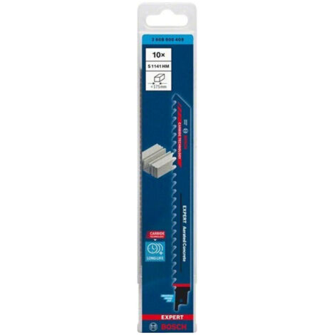 Bosch 10x Expert Aerated Concretet S 1141 HM Säbelsägeblatt - 2608900409