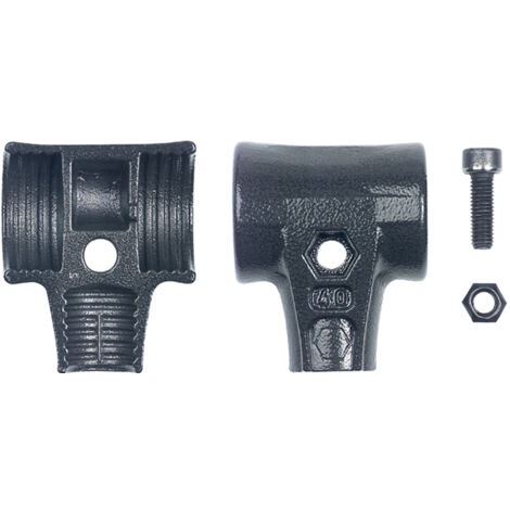 Wiha Hammerschalen Set mit Schraube und Sicherungsmutter für Safety Schonhammer 50 (26670)