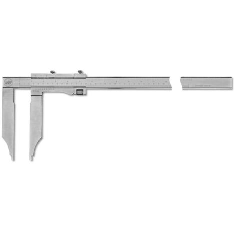 Messschieber active inox mattverchromt mit Feineinstellung ohne Spitzen 1000x300-1/20mm