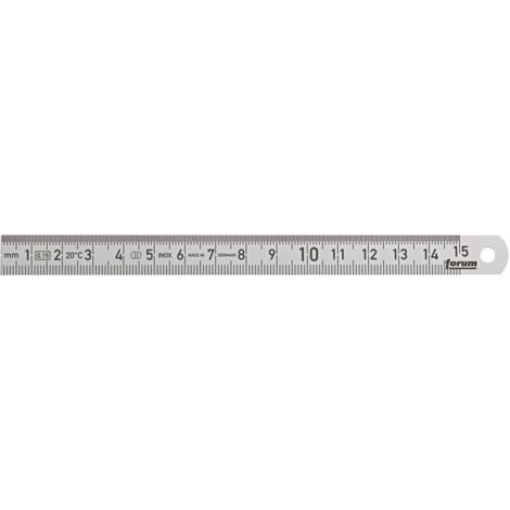 Biegsamer Stahlmaßstab 150x13 mm rostfrei FORUM