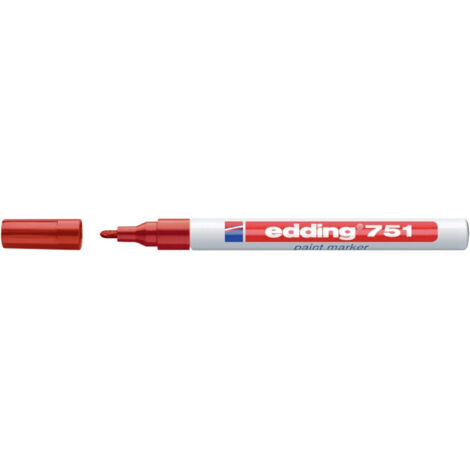 edding Lackmarker 751 4-751002 1-2mm Rundspitze permanent rot
