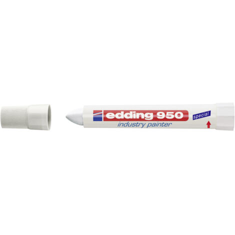 Industrie-Pastenmarker 950 weiß Strichbreite 10mm Rundspitze EDDING (1/10)
