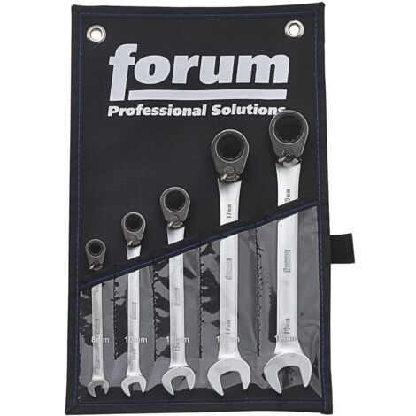 Forum Ratschenschlüssel-Satz umschaltbar 8-19mm 5-teilig in Rolltasche (1/3)