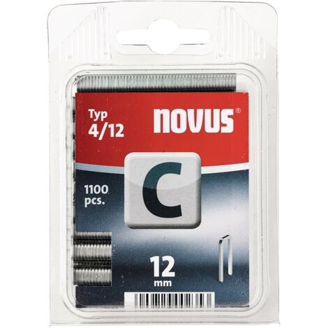 Novus Tackerklammer Typ C 4 12mm 1100 Stück Schmalrückenklammer Tackerklammern & Nägel