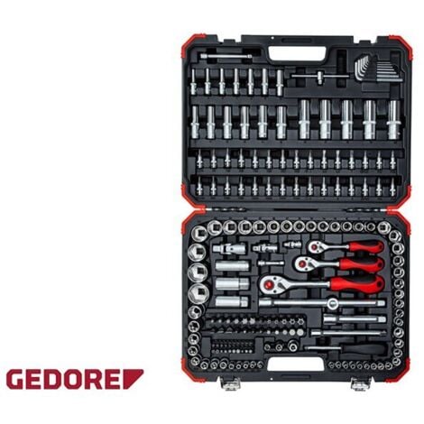 Steckschlüssel-Satz 1/4" + 3/8" + 1/2" 172-teilig Gedore red