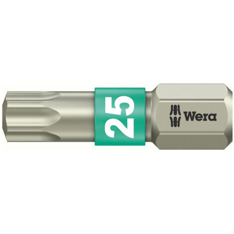WERA Bit-Einsatz Edelstahl 3867/1TS 1/4"sechskant TX25/25 mm Torx®