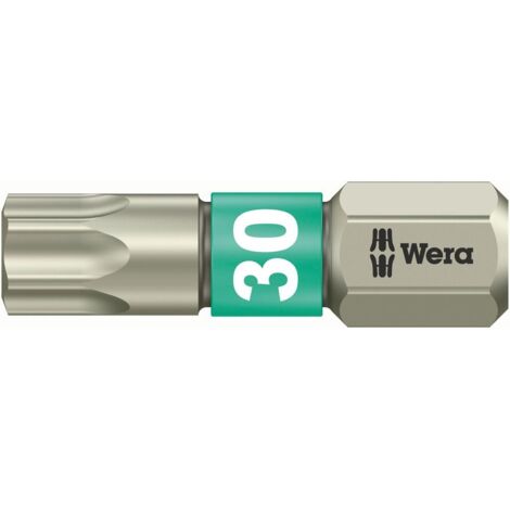 WERA Bit-Einsatz Edelstahl 3867/1TS 1/4"sechskant TX30/25 mm Torx®