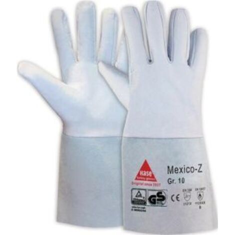 1 Paar Schweißerhandschuh HASE 403500 MEXICO-Z 5-finger 35 cm Ziegennappaleder mit Spaltlederstulpe Gr. 11