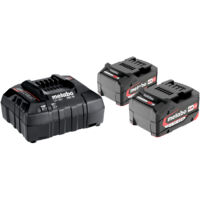 Metabo Basis Set 2x Li-Power Akkupack 18 V 4,0 Ah CAS Li-Ion Akku + Ladegerät ASC 55 ( 685050000 )
