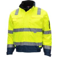 Warnschutz-Pilotenjacke MOTION TEX VIZ PLUS 7141 neongelb / marineblau Gr. XS
