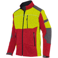 Kübler Strickjacke FOREST rot/gelb Gr. 4XL