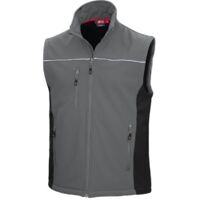 Nitras MOTION TEX LIGHT, Softshellweste grau / schwarz M 7162-M