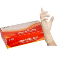 100 Stück Latex-Einmalhandschuhe naturfarben NITRAS IDEAL CARE 8200 Gr. L