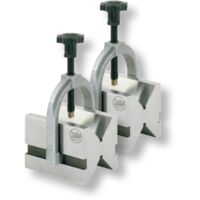 Prismen mit Spannbügel inox (Paar) Stahl gehärtet 2 Auflageflächen 75x55x55mm GG-0,004mm
