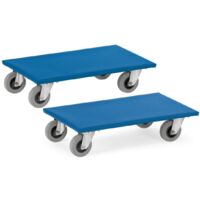 Fetra Möbelroller 2er-Set Vollgummi 250kg Tragkraft