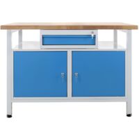 ADB Werkbank "Premium",1 Schublade + 2 Türen, 1200x600x840mm (BxTxH)