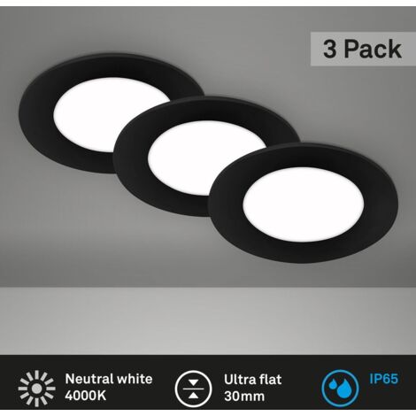 Briloner Leuchten - LED-inbouwlampen, set van 3 plafondlampen, LED