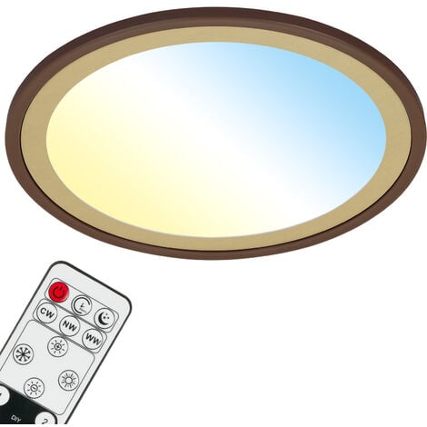 Deckenleuchte Brilliant Lichtfarbe: (Lichtstrom: weiß, 3000-6500K) 1900lm, W Kunststoff, 18 integriert, LED 30cm 1x LED Blaine