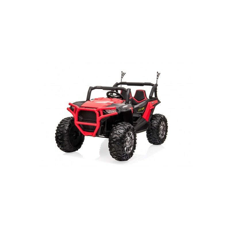 COSTWAY UTV Coche Eléctrico para Niños con 2 Plazas, 12 V Vehículo  Todoterreno Eléctrico con Control Remoto 2.4G, Función de Arranque Lento,  Faros y Luce, Música, para Niños de 3 a 8 Años (Rojo)