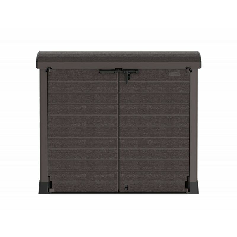 Duramax - Arcón cubre cubos exterior - 850 L - PVC - color marrón - 