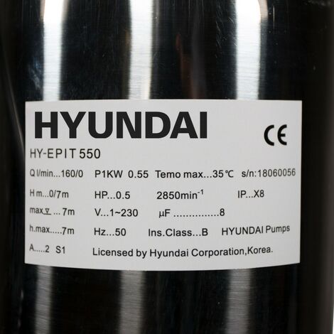 Bomba sumergible aguas sucias modelo HY-EPFT1100 Hyundai HY