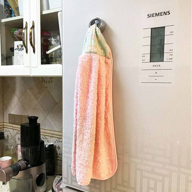 Kitchen and Home Black TheStriven 4 Pieces Adhesive Tea Towel Holders Hooks Light Towels Holder Without Drilling Towel Hooks Self-Adhesive Tea Towel Holders for Bathroom Bathroom Towel Hooks 