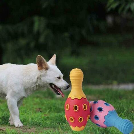 1pc Random Color Pet Leakage Food Wobbler Dog Treat Dispenser Toy