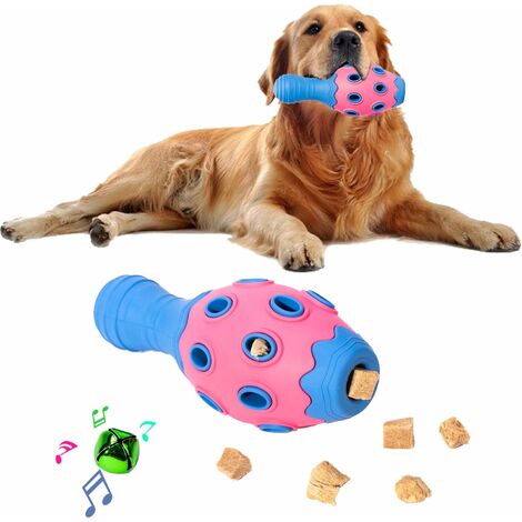 Dog Toy, Rugby Puppy Toy, Hollow Design Double Layer Built-in Bell Ball Dog Games, Dog Gift for All Kinds of Dogs