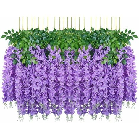 Boho Hanging Artificial Vines Fake Silk Flower Garlands with The