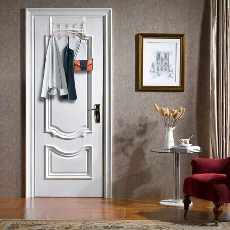 Over the Door Hooks, Door Hanger Hooks Fit for Two Sized Doors, Reversible  Design Metal for Hanging Clothes, Towel, Coat, Bathroom, Bedroom, 5 Pcs
