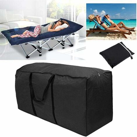 Garden Furniture Cushion Storage Bag, Waterproof Outdoor Heavy Duty 210D Oxford Fabric, Handbag Carry Case Organiser with Handles for Home and Patio Accessories Christmas Tree (122x39x55cm)