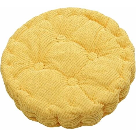 Round pillow cushion, hanging chair cushion, soft seat cushion, comfortable seat, yoga meditation home, kitchen, dining room, office 45*45cm Corn yellow