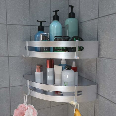 2pack Hanging Bathroom Organizer Shelf Rust Proof Bathtub