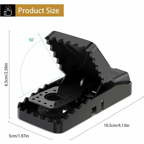 Mouse Trap, 6 Packs Reusable Mice Snap Traps for Indoors, Anti Rodent  Powerful Mouse Catcher, High Sensitive Rat Trap Baited Rodent Trap That  Kills