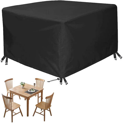 Garden Furniture Covers, Garden Table Cover Square Waterproof, Anti-UV, Upgraded Tear-Resistant Heavy 420D Oxford Outdoor Patio Furniture Cover 126*126*74cm