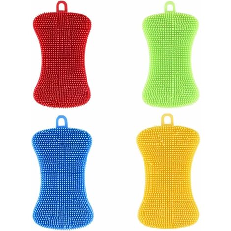 Multicolor Silicone Kitchen Scrubber, For Multipurpose Cleaner