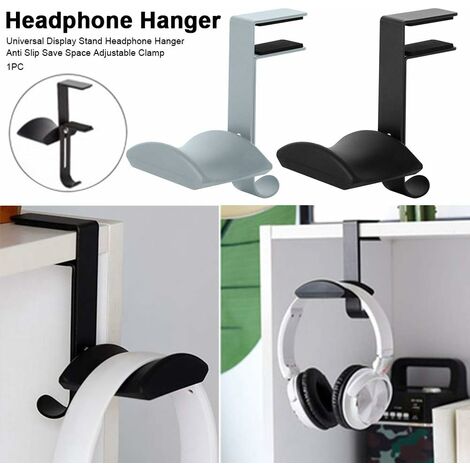  Stand Up Desk Store Clamp-On Under Desk Headphone Hanger,  Backpack Hook, and Purse Holder - Black : Home & Kitchen