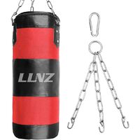 SOEKAVIA Kids Punching Bag, Unfilled Hanging Punch Bag with Assembly Chain for Boys Girls Blue Red