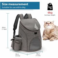 Dog Carrier Backpack Cats Cat Carrier Dog Carrier for Small Dogs with Removable Cushion for Hiking Travel L SOEKAVIA