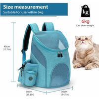 SOEKAVIA Dog Carrier Backpack Cats Cat Carrier Dog Carrier for Small Dogs with Removable Cushion for Hiking Travel L Blue